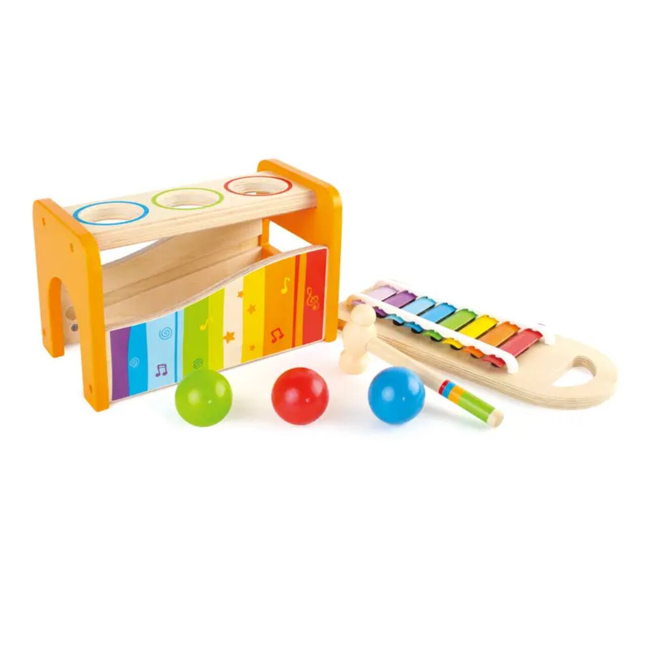 Hape Pound & Tap Bench with Slide-Out Xylophone